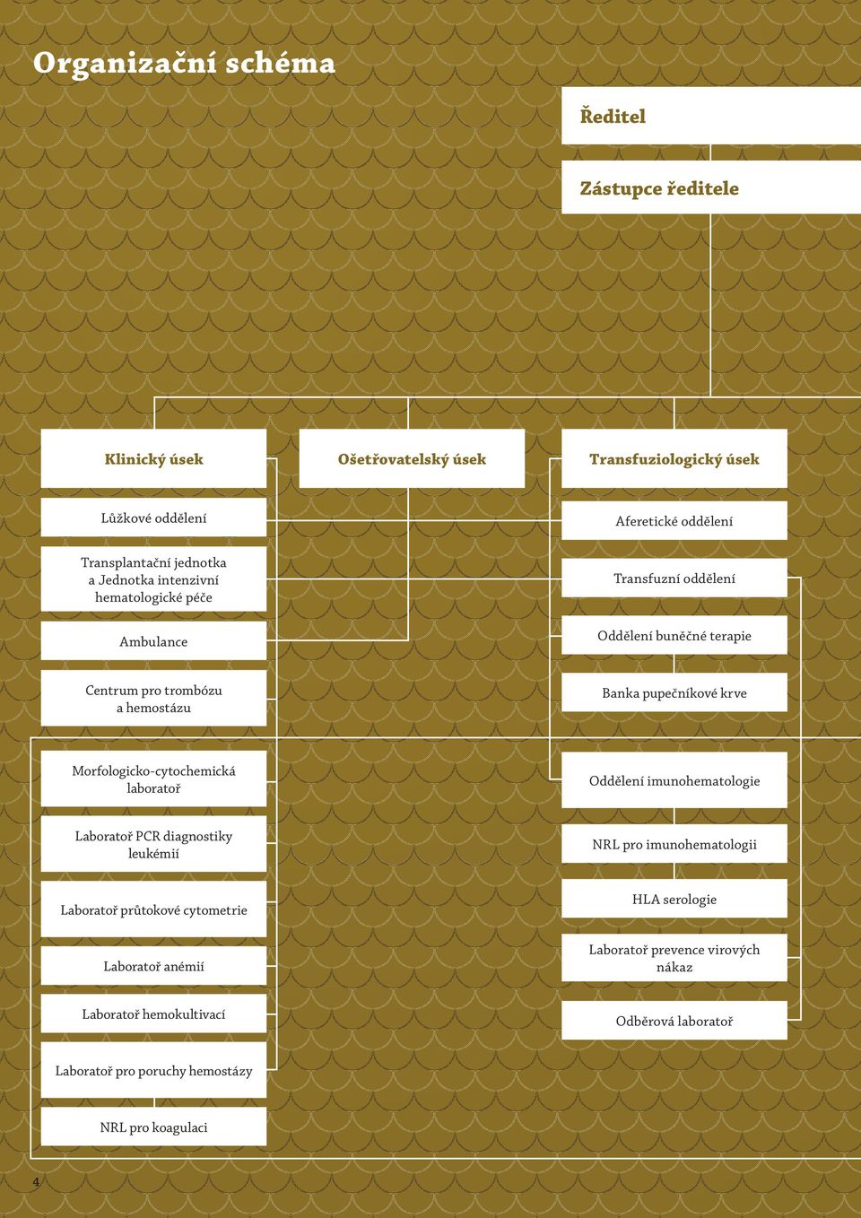 krve Morfologicko-cytochemická laboratoř Oddělení imunohematologie Laboratoř PCR diagnostiky leukémií NRL pro imunohematologii Laboratoř průtokové