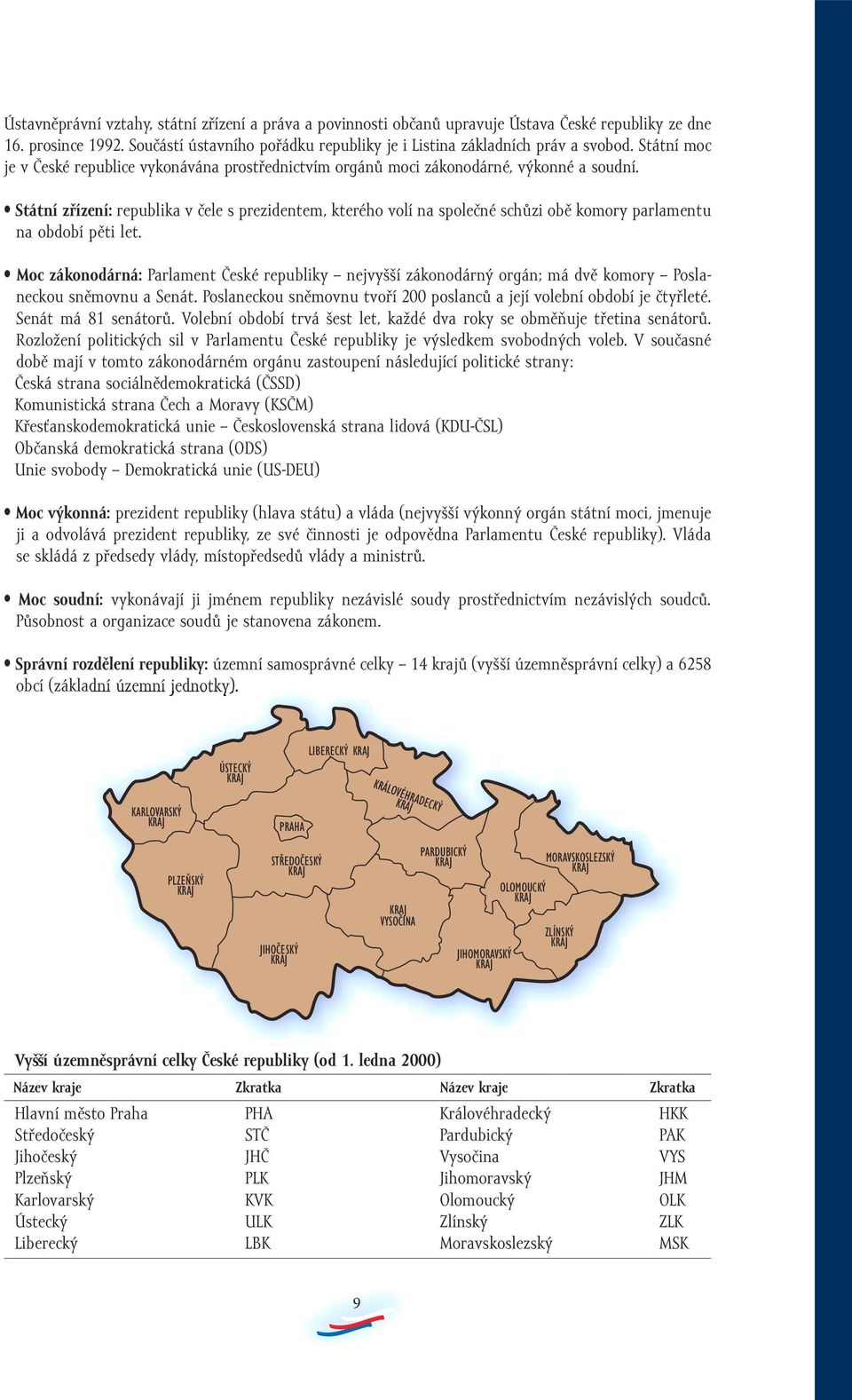 Státní zřízení: republika v čele s prezidentem, kterého volí na společné schůzi obě komory parlamentu na období pěti let.