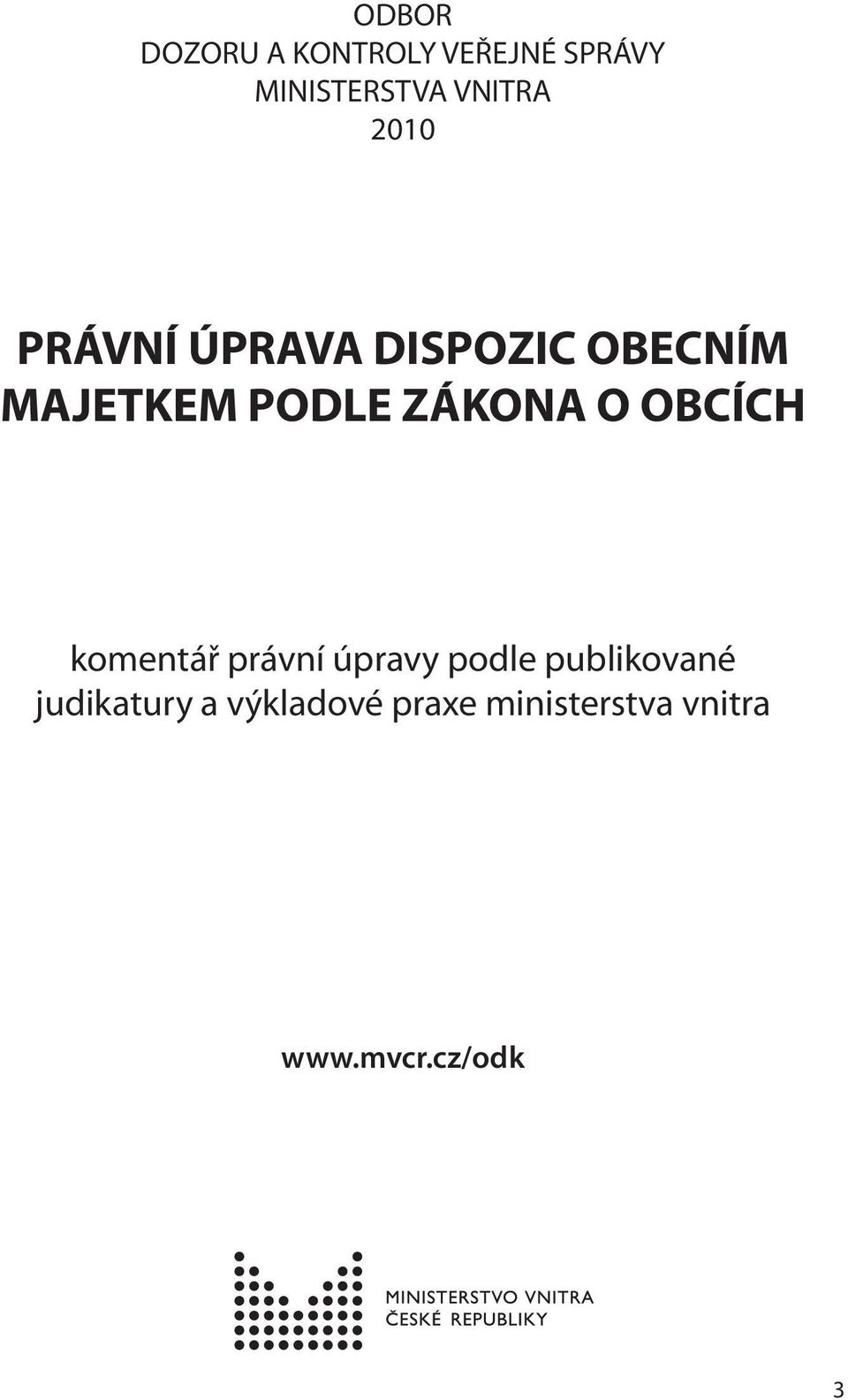 O OBCÍCH komentář právní úpravy podle publikované