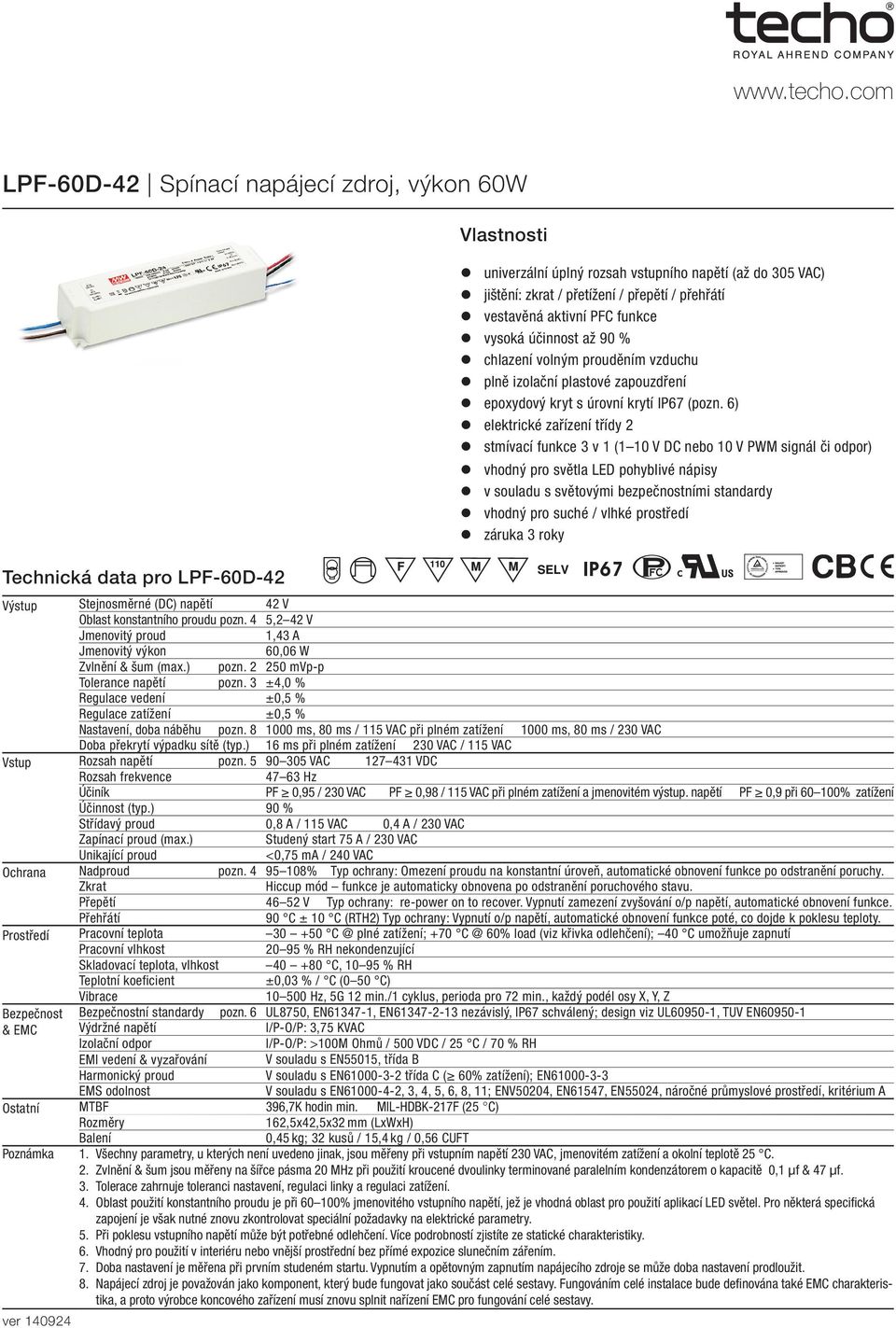 6) z elektrické zařízení třídy 2 z stmívací funkce 3 v 1 (1 10 V DC nebo 10 V PWM signál či odpor) z vhodný pro světla LED pohyblivé nápisy z v souladu s světovými bezpečnostními standardy z vhodný