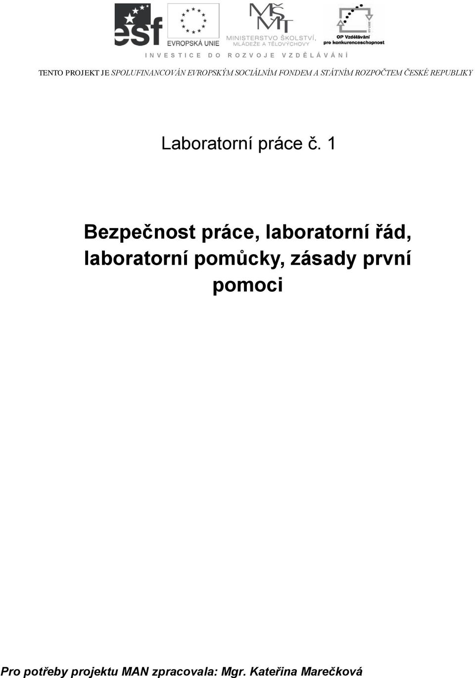 REPUBLIKY Laboratorní práce č.