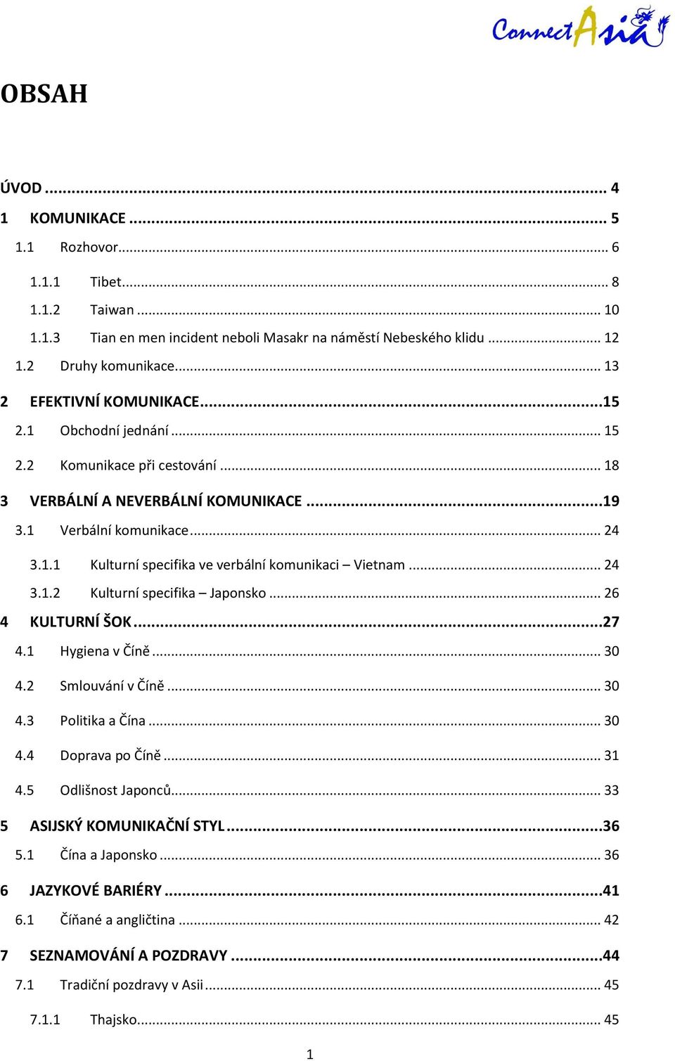 .. 24 3.1.2 Kulturní specifika Japonsko... 26 4 KULTURNÍ ŠOK...27 4.1 Hygiena v Číně... 30 4.2 Smlouvání v Číně... 30 4.3 Politika a Čína... 30 4.4 Doprava po Číně... 31 4.5 Odlišnost Japonců.