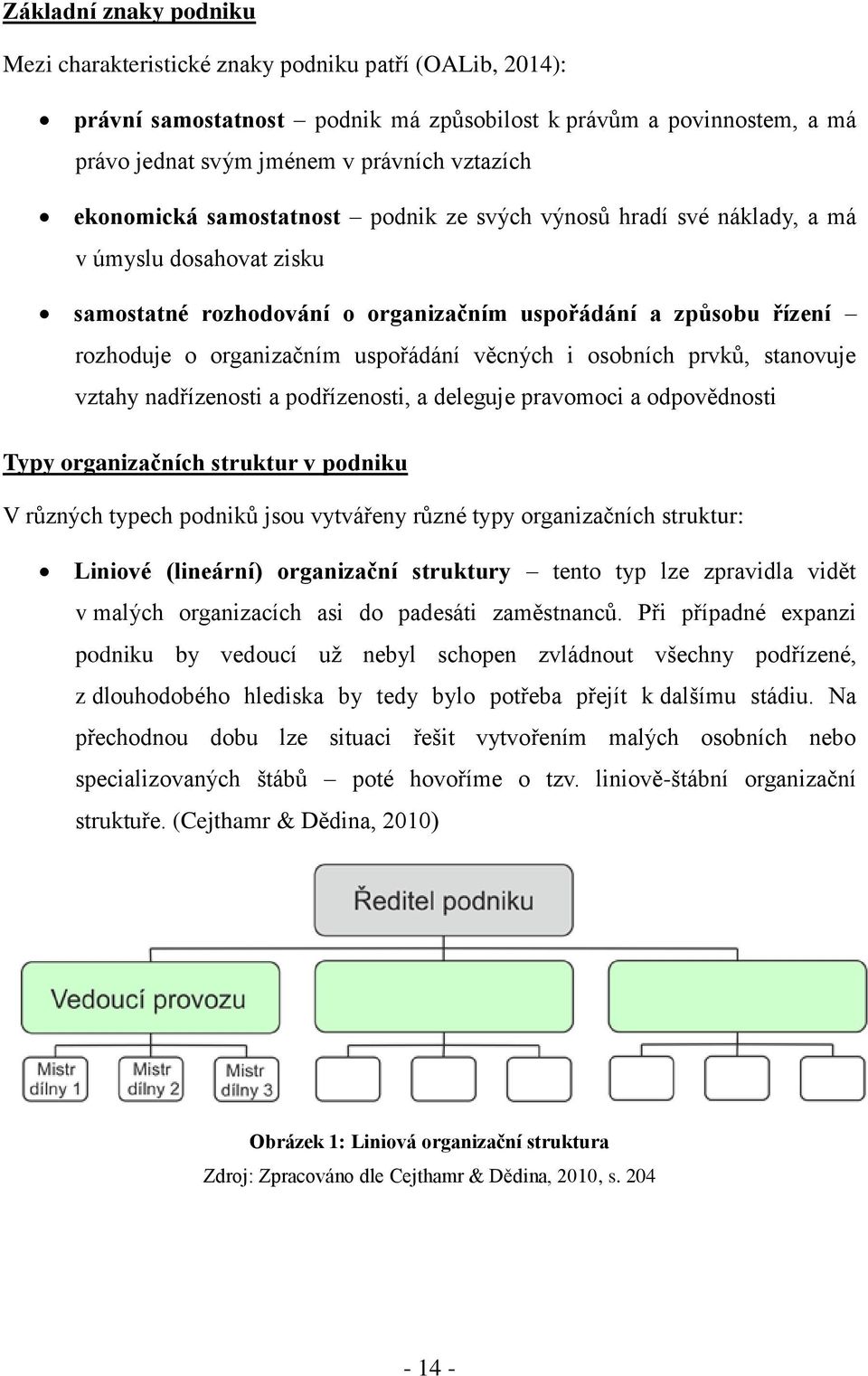 věcných i osobních prvků, stanovuje vztahy nadřízenosti a podřízenosti, a deleguje pravomoci a odpovědnosti Typy organizačních struktur v podniku V různých typech podniků jsou vytvářeny různé typy