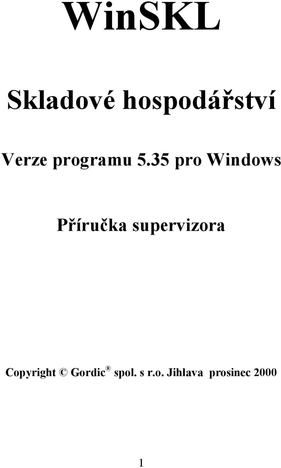 35 pro Windows Příručka