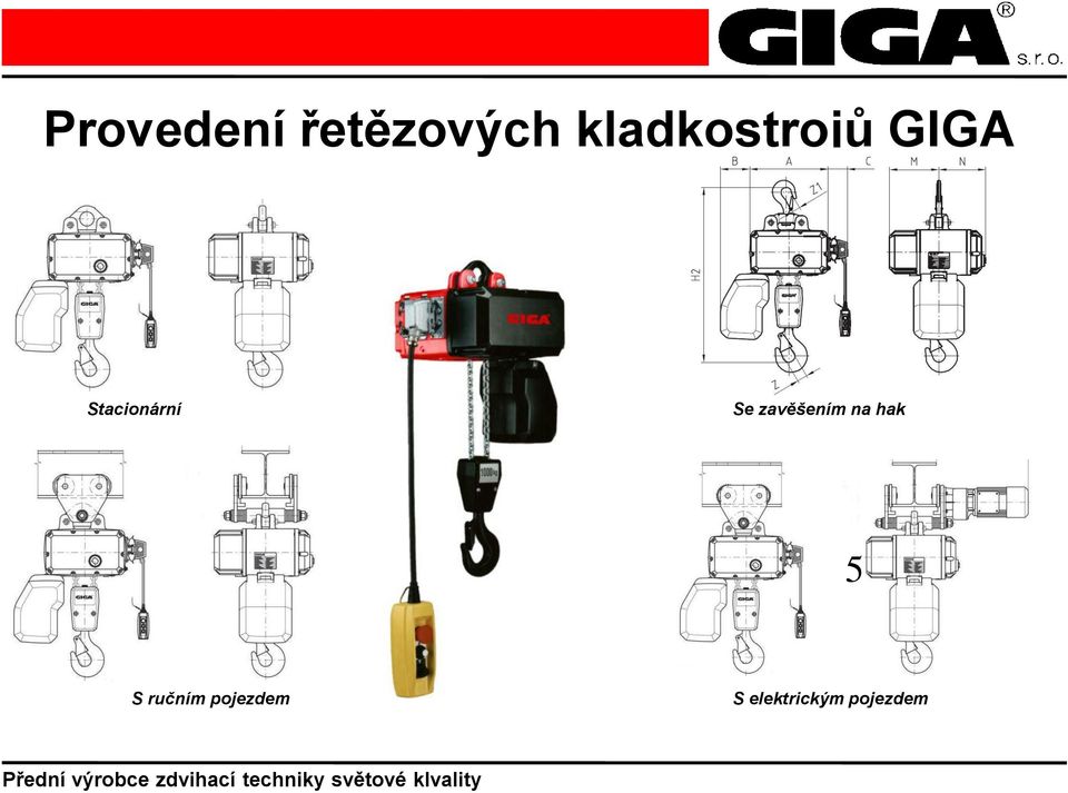 Stacionární Se zavěšením na