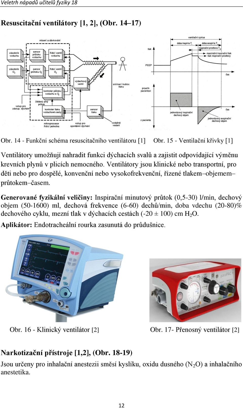 Ventilátory jsou klinické nebo transportní, pro děti nebo pro dospělé, konvenční nebo vysokofrekvenční, řízené tlakem objemem průtokem časem.