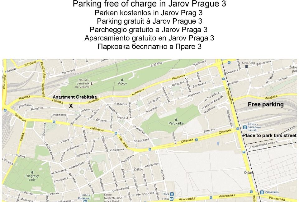 Prague 3 Parcheggio gratuito a Jarov Praga 3