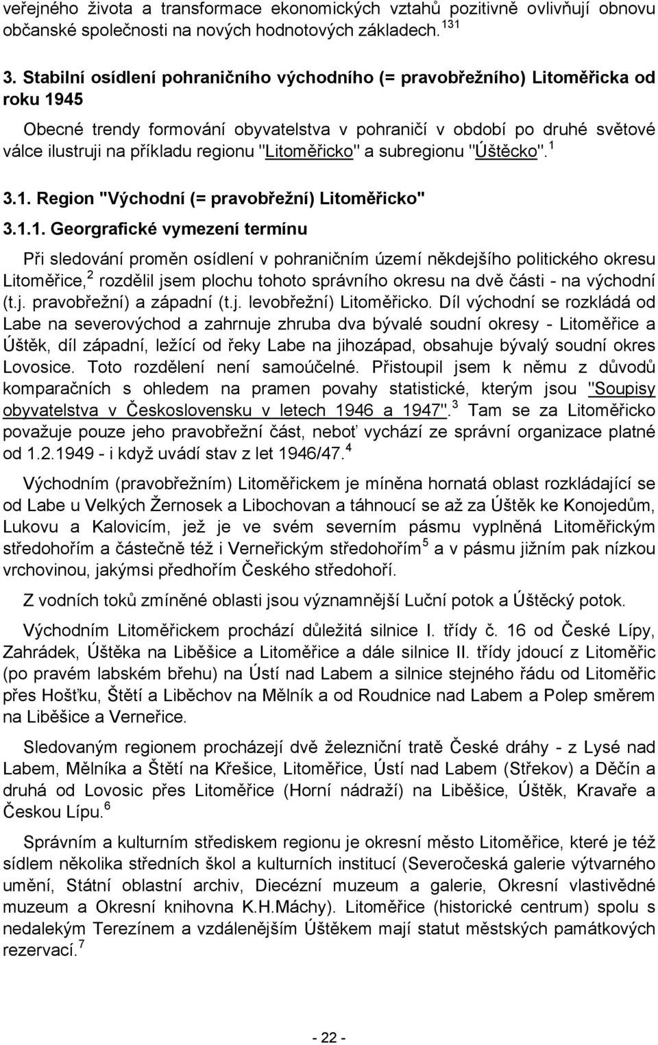 "Litoměřicko" a subregionu "Úštěcko". 1 