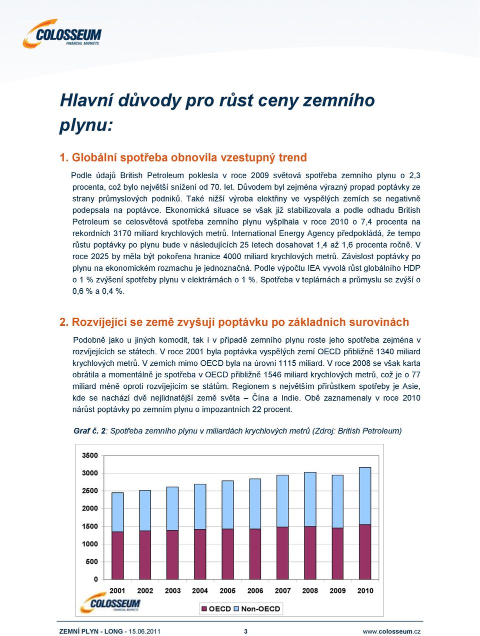 Důvodem byl zejména výrazný propad poptávky ze strany průmyslových podniků. Také nižší výroba elektřiny ve vyspělých zemích se negativně podepsala na poptávce.