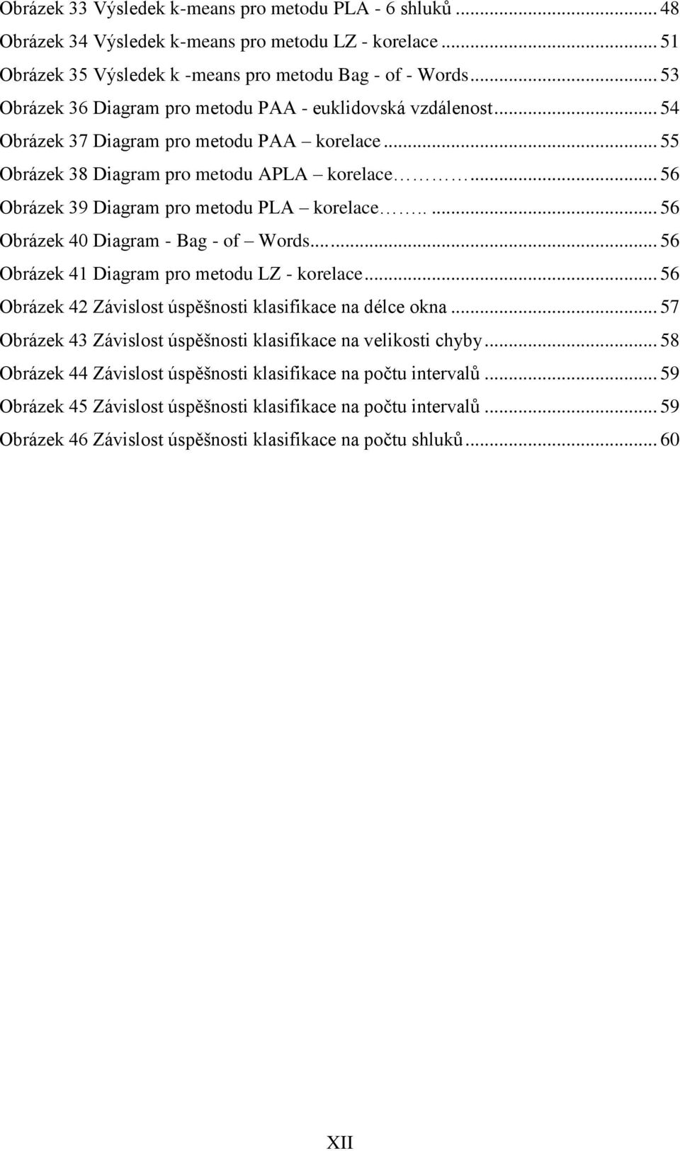 .. 56 Obrázek 39 Diagram pro metodu PLA korelace..... 56 Obrázek 4 Diagram - Bag - of Words...... 56 Obrázek 41 Diagram pro metodu LZ - korelace.