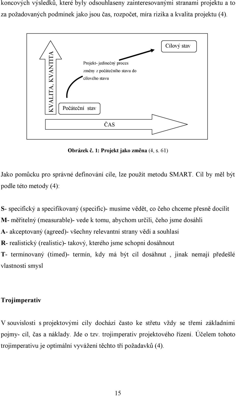 61) Jako pomůcku pro správné definování cíle, lze použít metodu SMART.