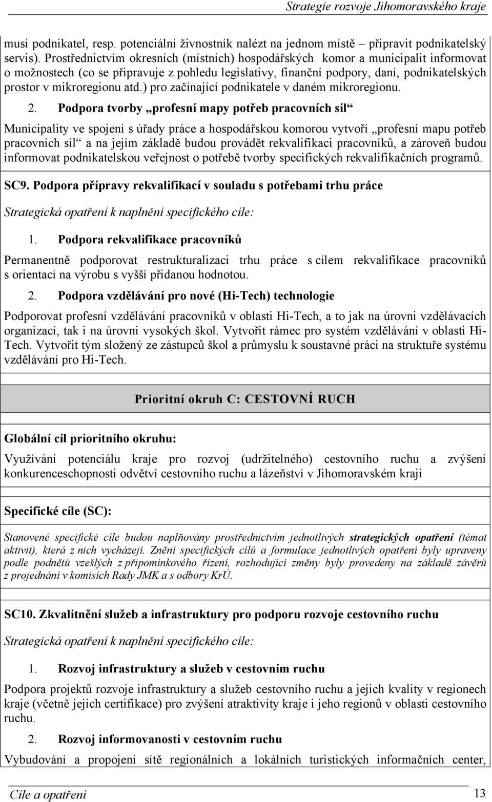 atd.) pro začínající podnikatele v daném mikroregionu. 2.