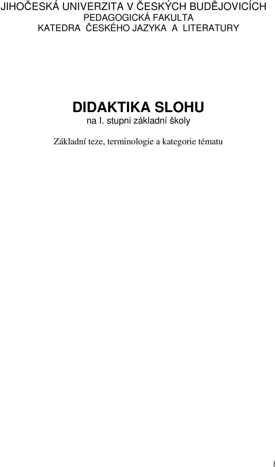 LITERATURY DIDAKTIKA SLOHU na I.