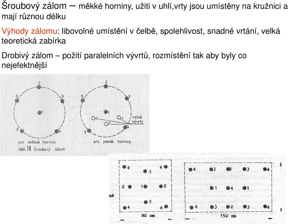 čelbě, spolehlivost, snadné vrtání, velká teoretická abírka