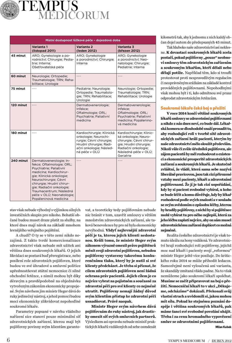 Traumatologie; TRN; Rehabilitace; Urologie 75 minut Pediatrie; Neurologie; Ortopedie; Traumatologie; TRN; Rehabilitace; Urologie Neurologie; Ortopedie; Traumatologie; TRN; Rehabilitace; Urologie 120