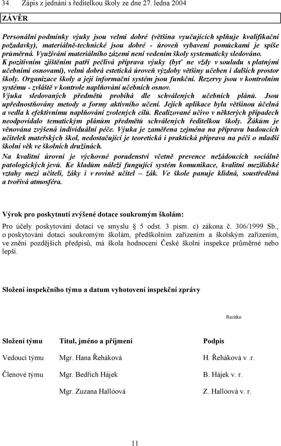 Využívání materiálního zázemí není vedením školy systematicky sledováno.