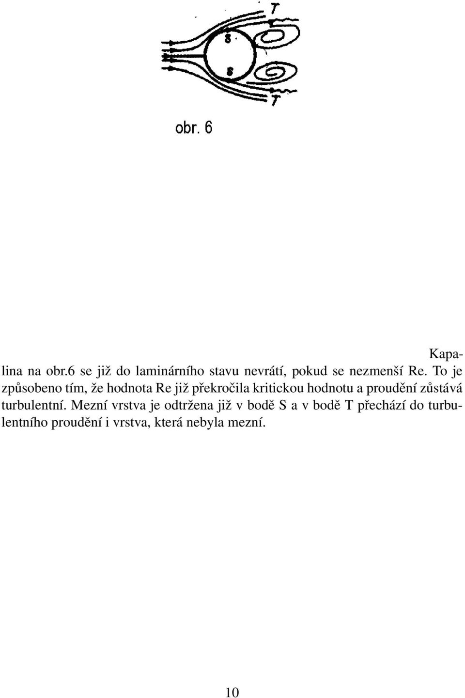 To je způsobeno tím, že hodnota Re již překročila kritickou hodnotu a