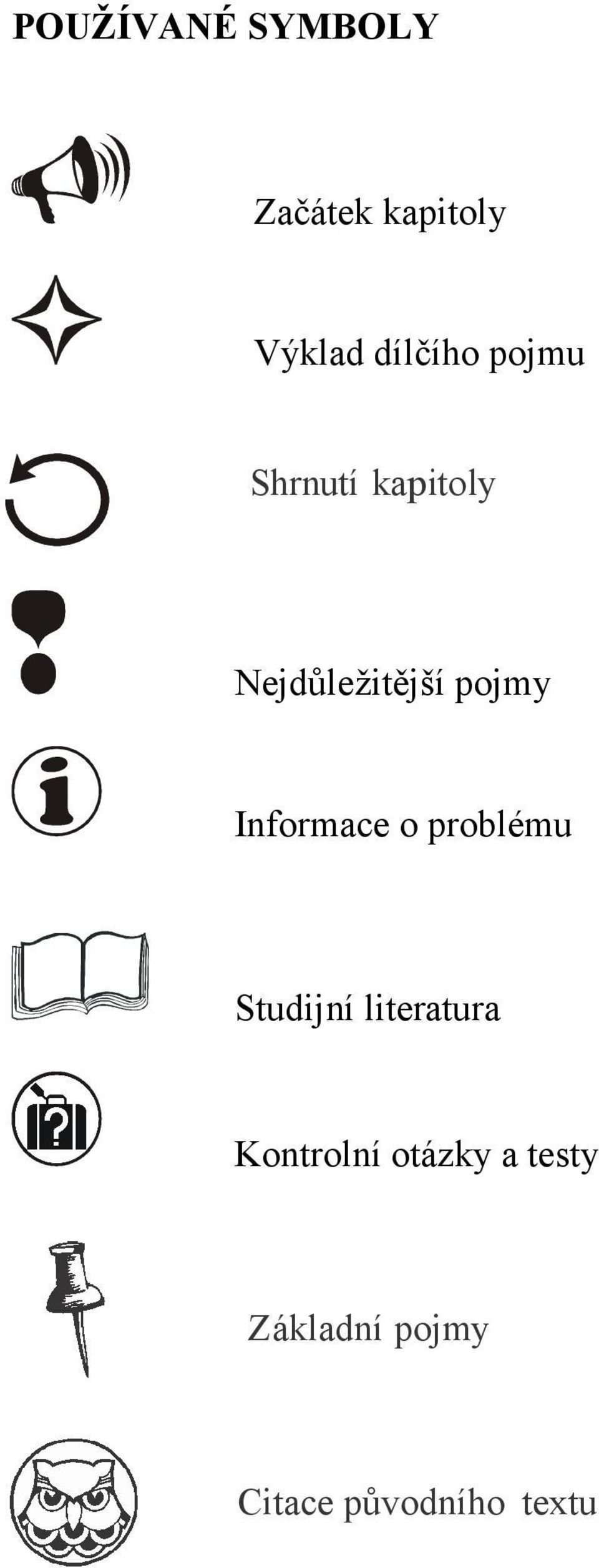 Informace o problému Studijní literatura