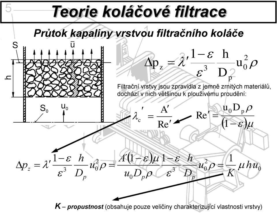 většinou k plouživému proudění: 1 0 p u Re 0 2 0 3 0 2 0 3 1 1 1 1 hu K u h u A u h