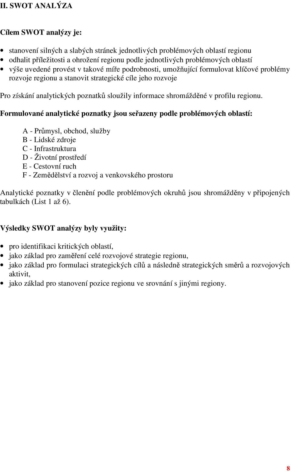 shromážděné v profilu regionu.