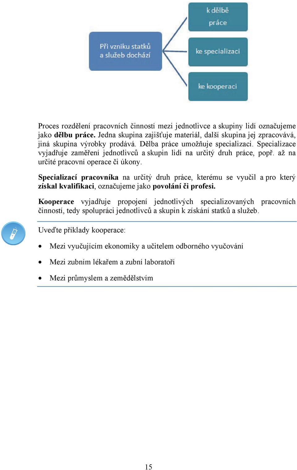 Specializací pracovníka na určitý druh práce, kterému se vyučil a pro který získal kvalifikaci, označujeme jako povolání či profesi.