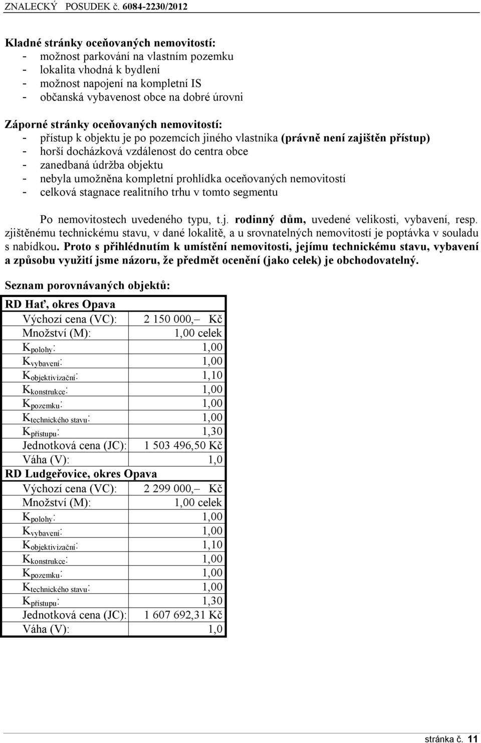 umožněna kompletní prohlídka oceňovaných nemovitostí - celková stagnace realitního trhu v tomto segmentu Po nemovitostech uvedeného typu, t.j. rodinný dům, uvedené velikosti, vybavení, resp.