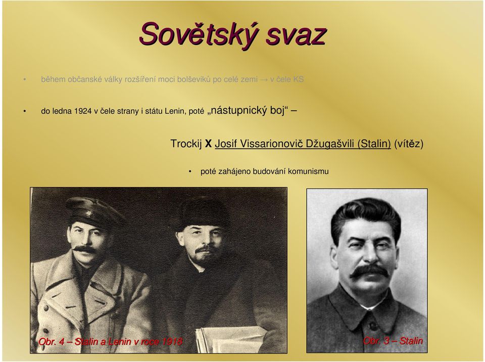 nástupnický boj Trockij X Josif Vissarionovič Džugašvili (Stalin)