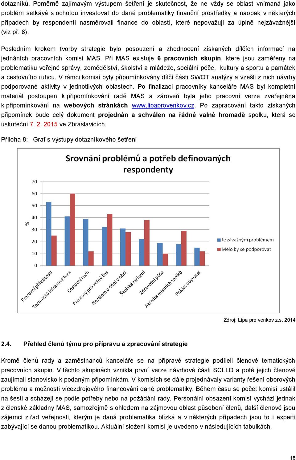 respondenti nasměrovali finance do oblastí, které nepovažují za úplně nejzávažnější (viz př. 8).