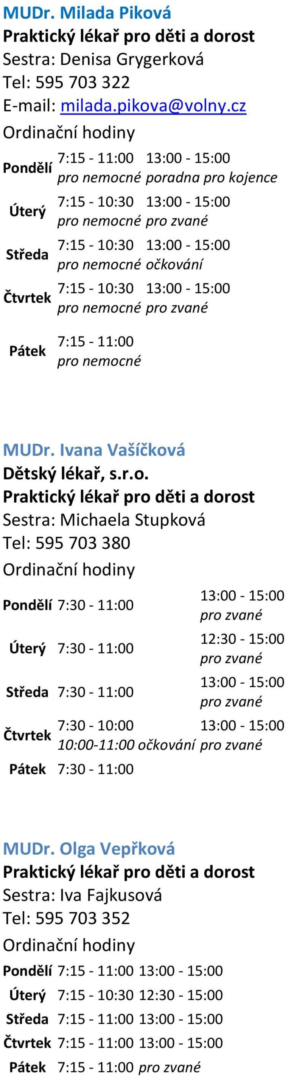 Pátek 7:15-11:00 pro 