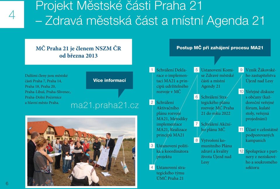 cz 1 Schválení Deklarace o implementaci MA21 a principů udržitelného rozvoje v MČ 2 Schválení Aktivačního plánu rozvoje MA21, Metodiky implementace MA21, Realizace principů MA21 3 Ustanovení politika