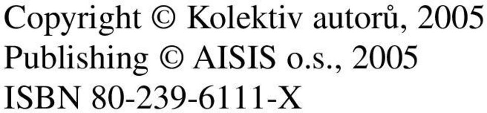 Publishing AISIS o.