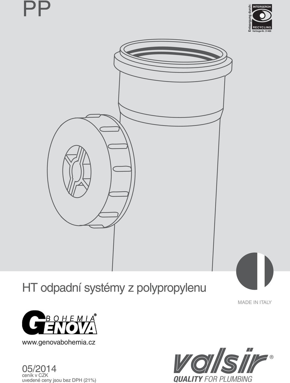 31469 HT odpadní systémy z polypropylenu