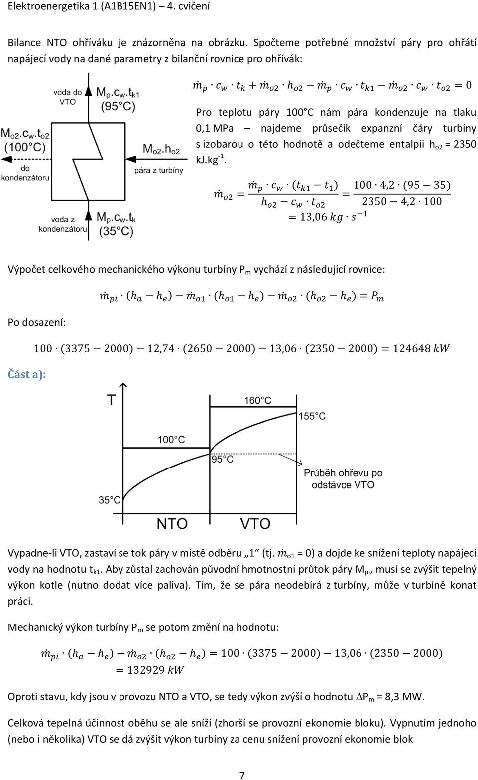 turbíny s izobarou o této hodnotě a odečteme entalpii h o2 = 2350 kj.kg -1.