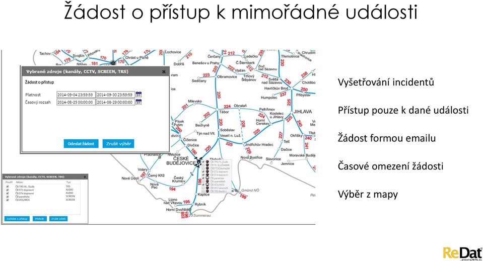 Přístup pouze k dané události Žádost