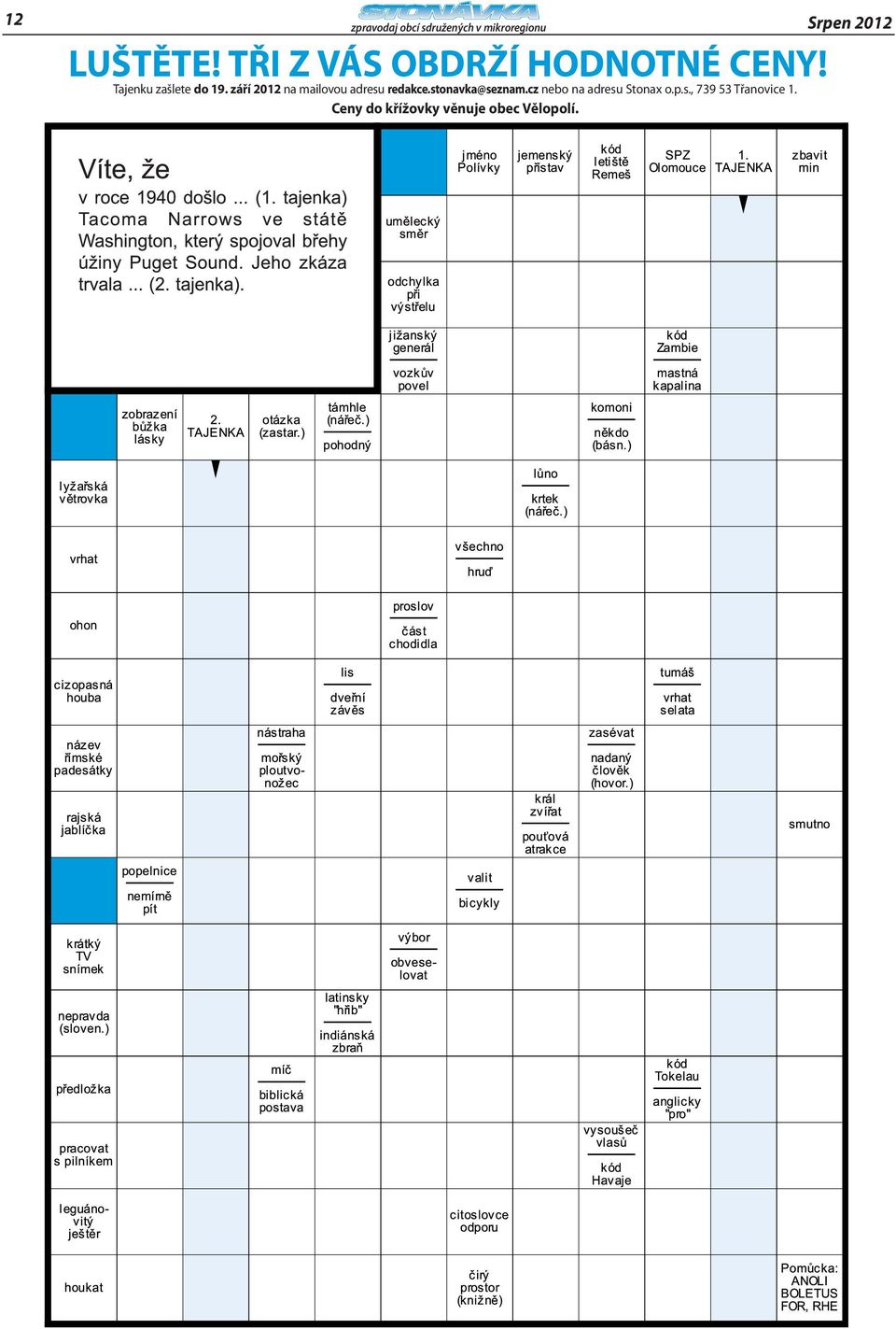 září 2012 na mailovou adresu redakce.stonavka@seznam.