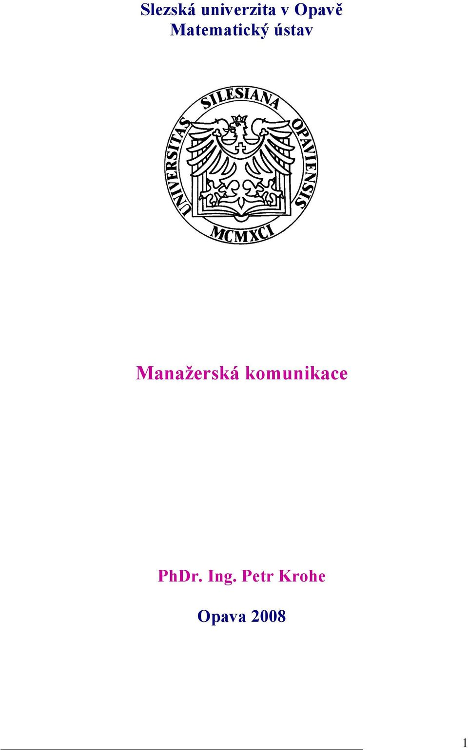 Manažerská komunikace