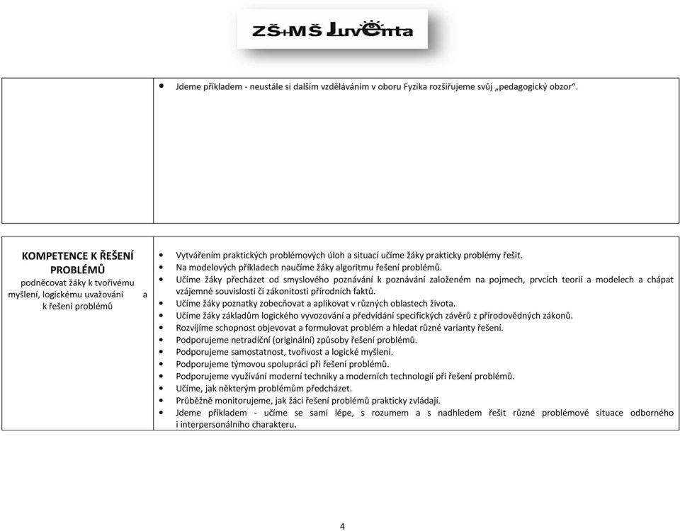 Na modelových příkladech naučíme žáky algoritmu řešení problémů.