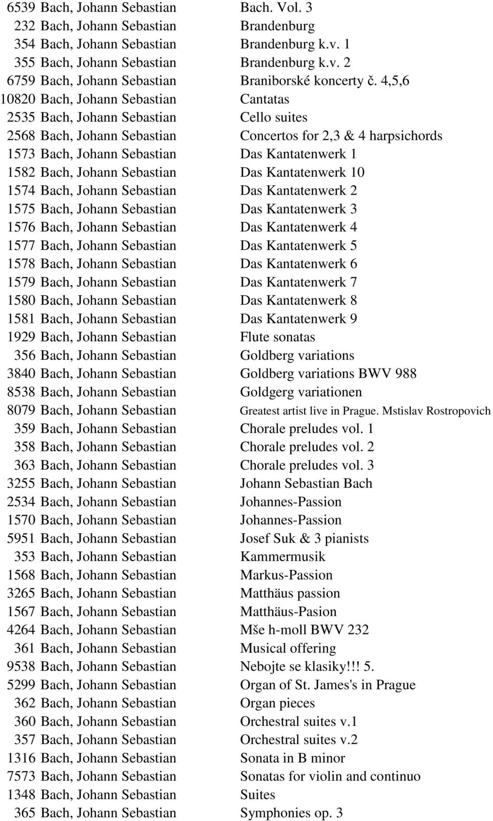 Bach, Johann Sebastian Das Kantatenwerk 10 1574 Bach, Johann Sebastian Das Kantatenwerk 2 1575 Bach, Johann Sebastian Das Kantatenwerk 3 1576 Bach, Johann Sebastian Das Kantatenwerk 4 1577 Bach,