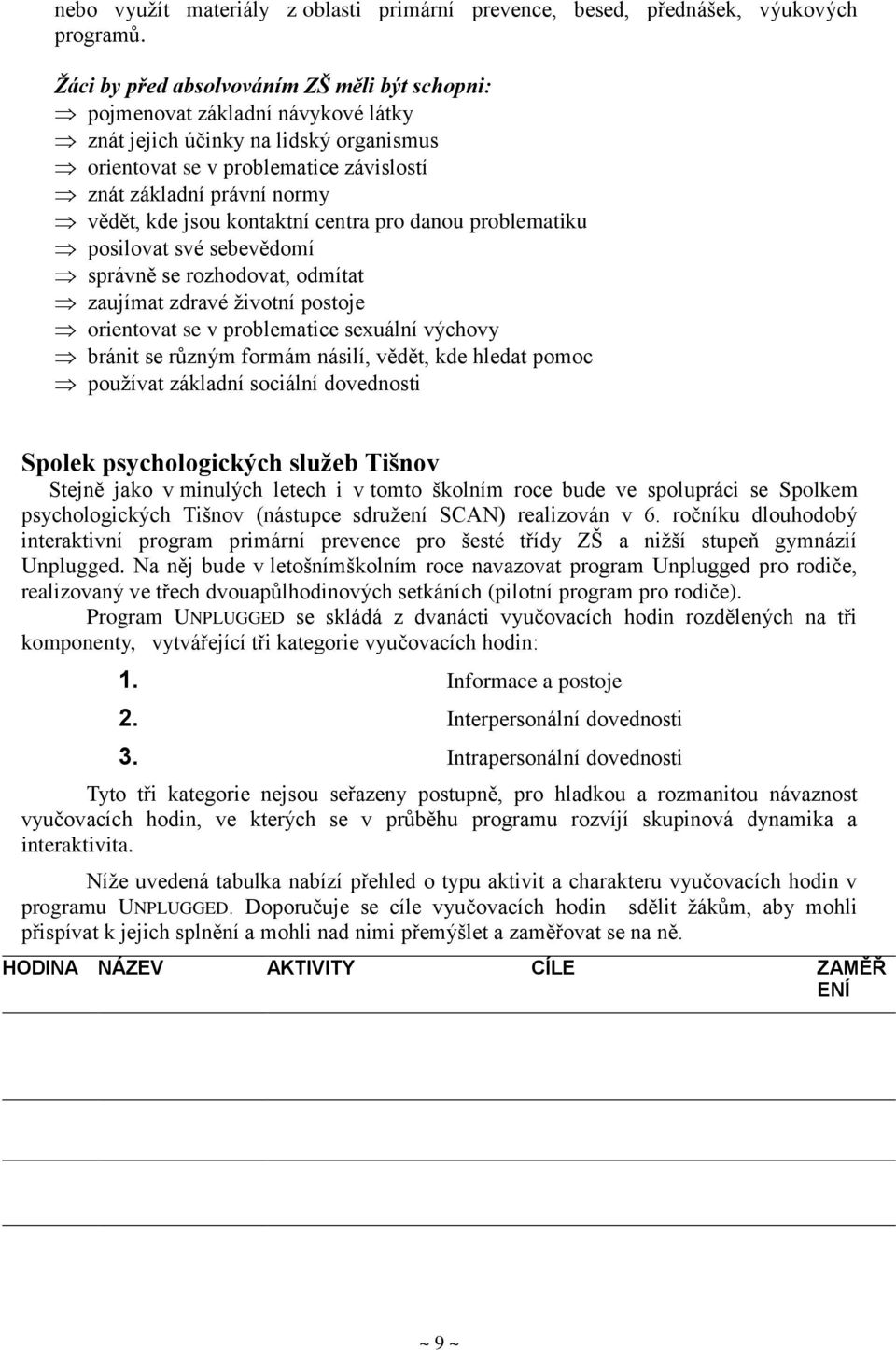 jsou kontaktní centra pro danou problematiku posilovat své sebevědomí správně se rozhodovat, odmítat zaujímat zdravé životní postoje orientovat se v problematice sexuální výchovy bránit se různým