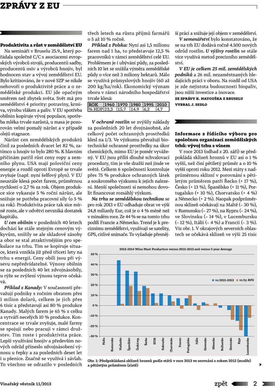 Bylo kritizováno, že v nové SZP se nikde nehovoří o produktivitě práce a o zemědělské produkci. EU jde opačným směrem než zbytek světa.