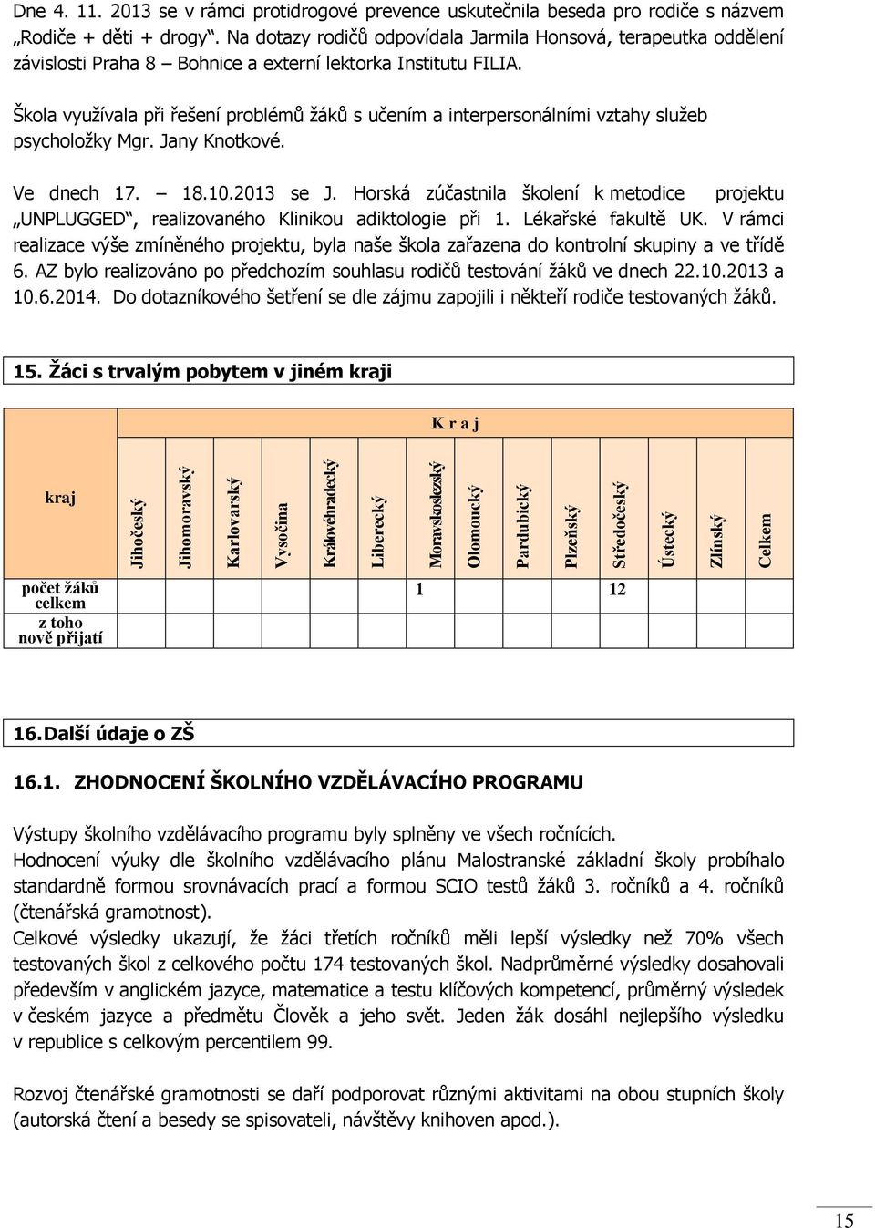 Na dotazy rodičů odpovídala Jarmila Honsová, terapeutka oddělení závislosti Praha 8 Bohnice a externí lektorka Institutu FILIA.