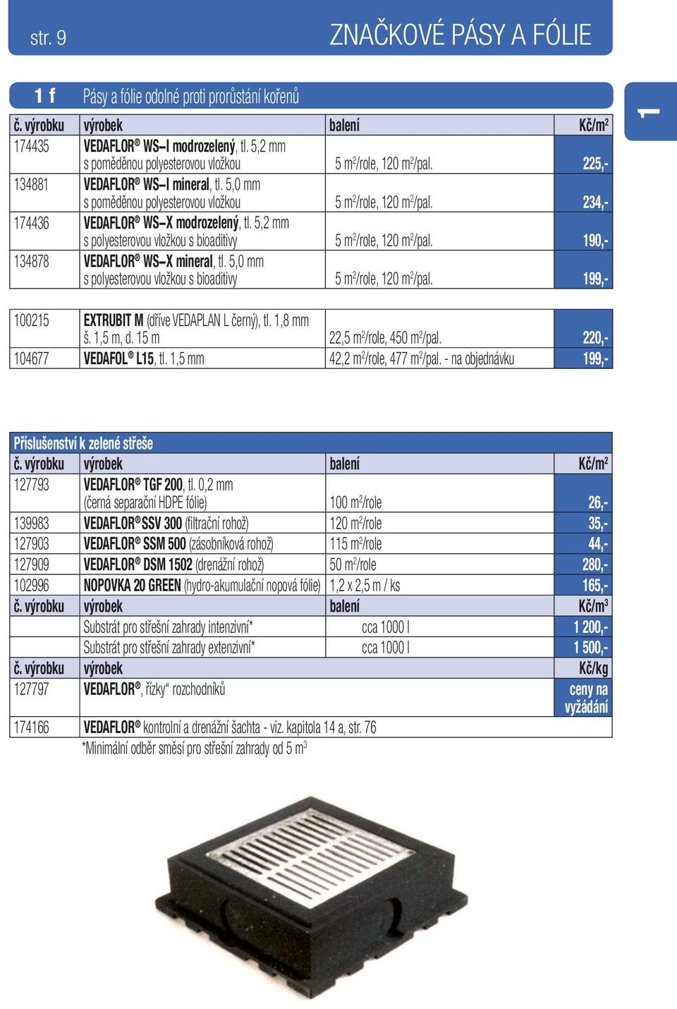234,- 174436 VEDAFLOR WS X modrozelený, tl. 5,2 mm s polyesterovou vložkou s bioaditivy 5 m 2 /role, 120 m 2 /pal. 190,- 134878 VEDAFLOR WS X mineral, tl.