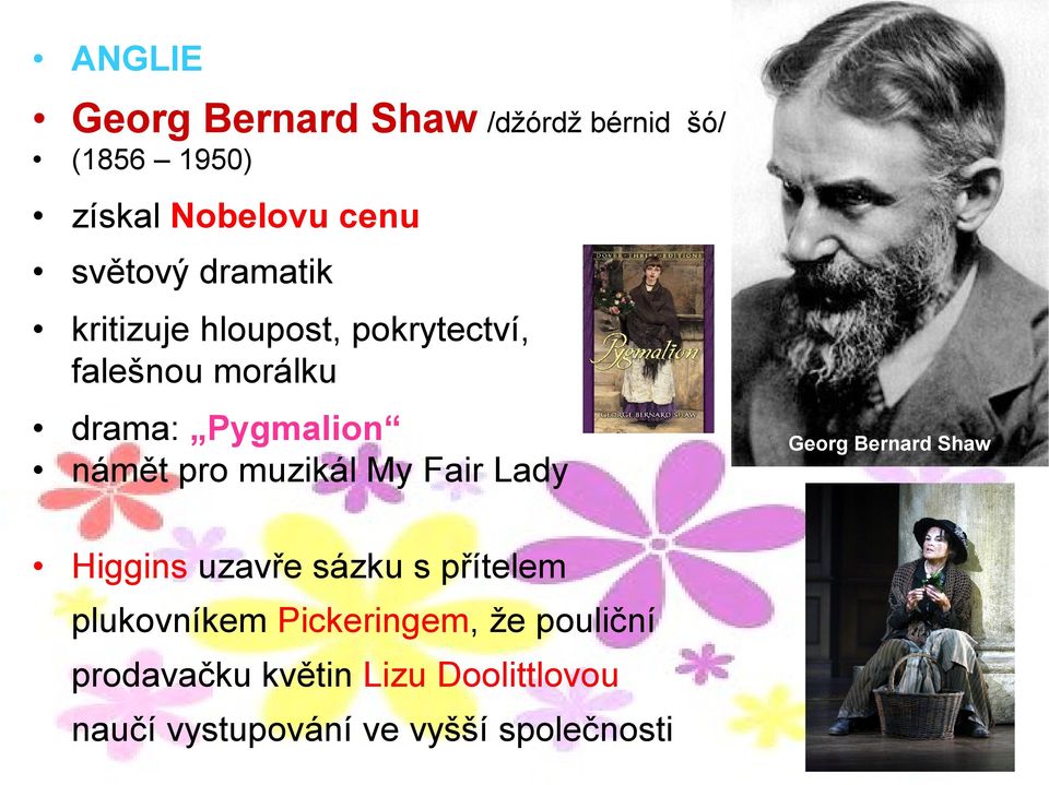 muzikál My Fair Lady Higgins uzavře sázku s přítelem plukovníkem Pickeringem, že