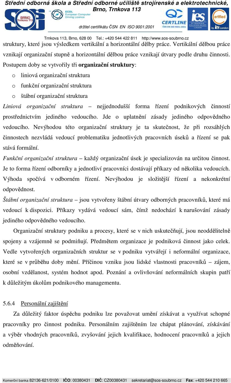 řízení podnikových činností prostřednictvím jediného vedoucího. Jde o uplatnění zásady jediného odpovědného vedoucího.