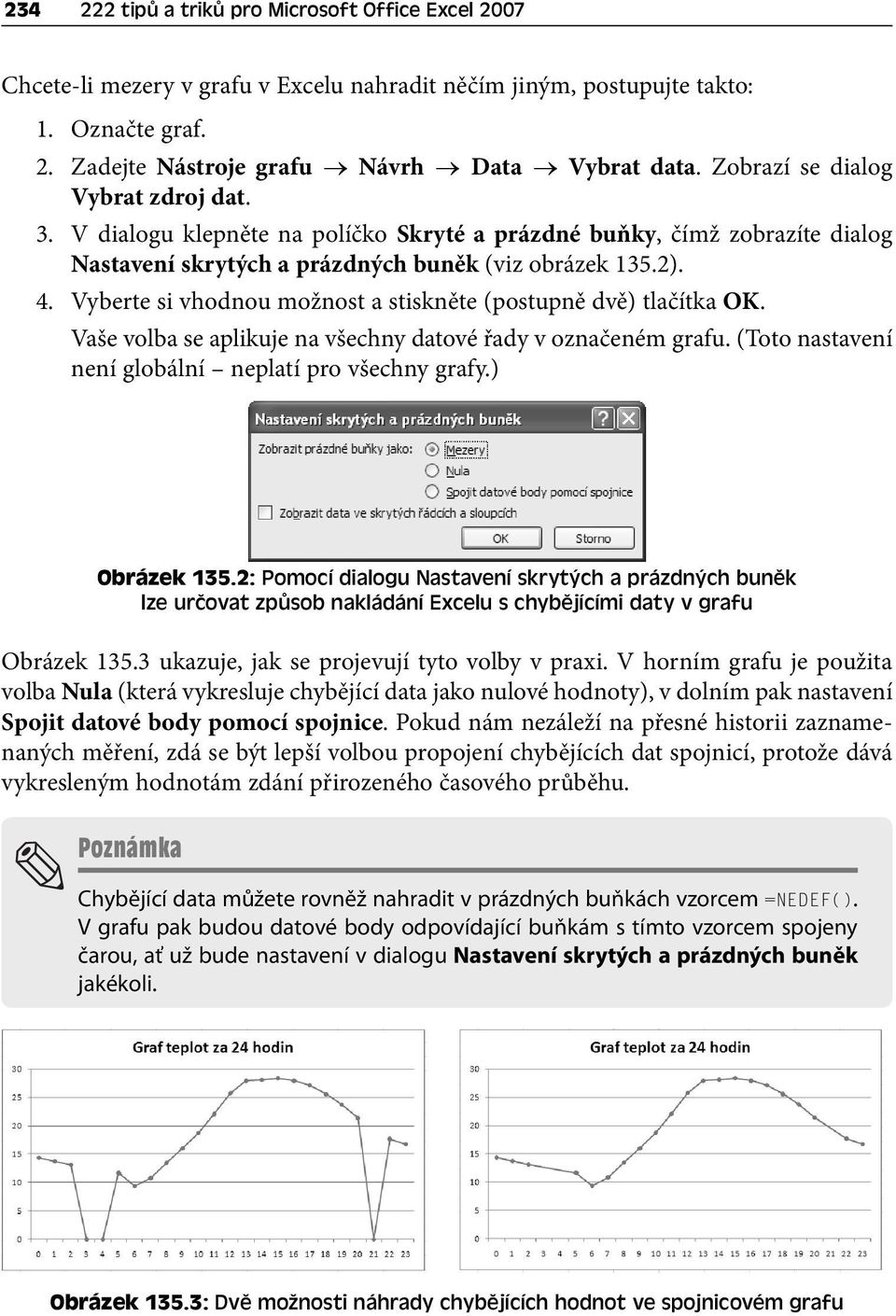 Vyberte si vhodnou možnost a stiskněte (postupně dvě) tlačítka OK. Vaše volba se aplikuje na všechny datové řady v označeném grafu. (Toto nastavení není globální neplatí pro všechny grafy.