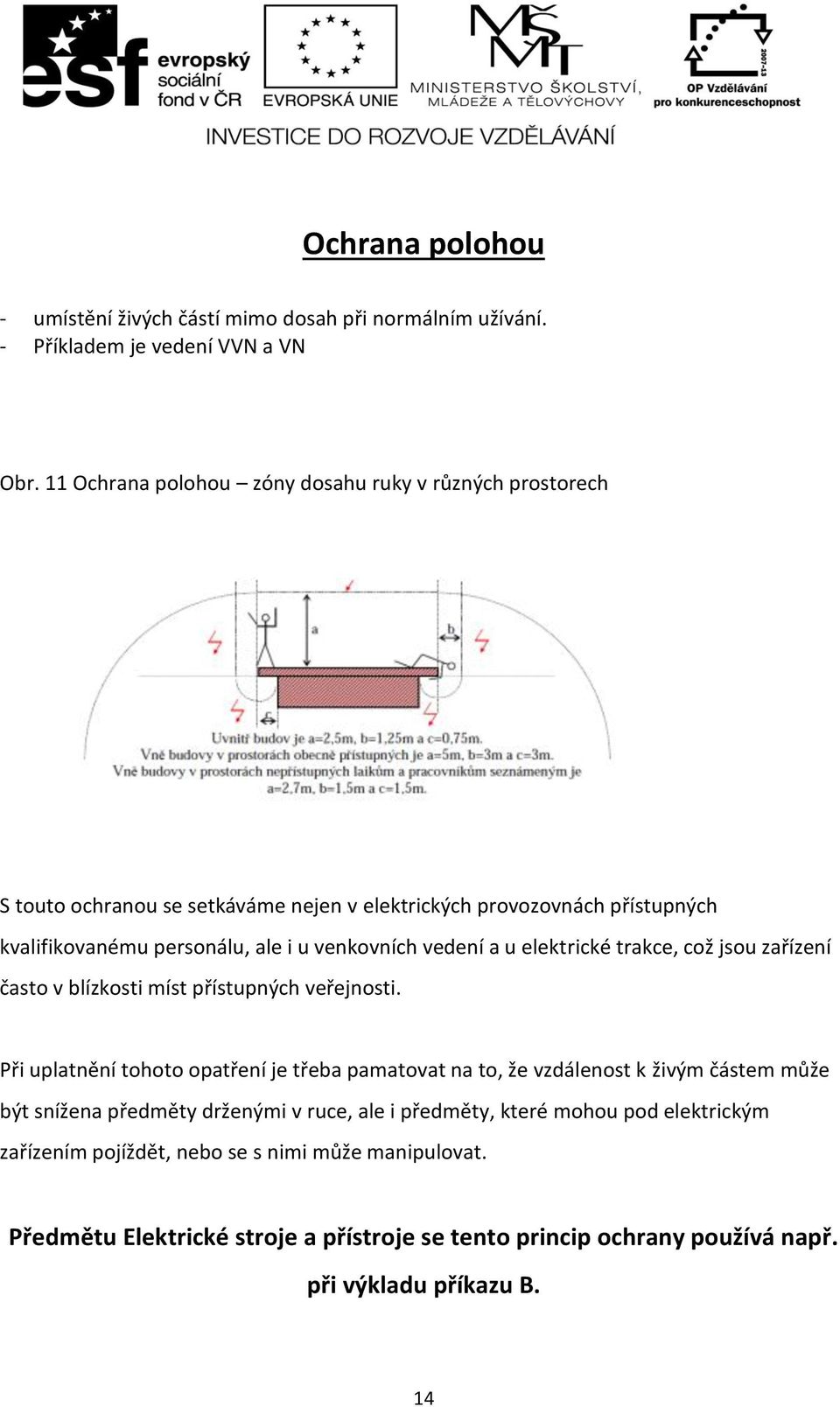 venkovních vedení a u elektrické trakce, což jsou zařízení často v blízkosti míst přístupných veřejnosti.