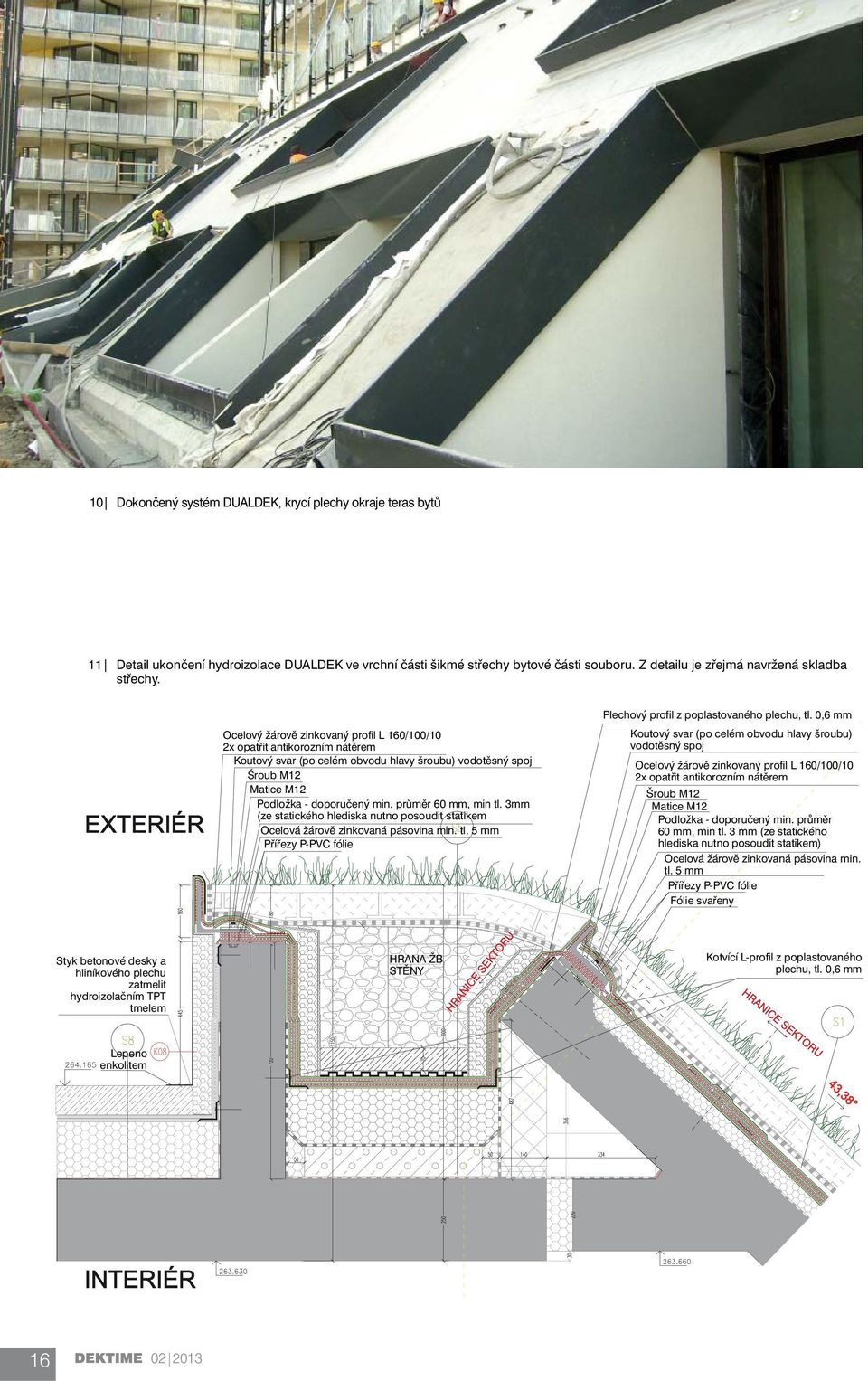 průměr 60 mm, min tl. 3mm (ze statického hlediska nutno posoudit statikem Ocelová žárově zinkovaná pásovina min. tl. 5 mm Přířezy P-PVC fólie Plechový profil z poplastovaného plechu, tl.