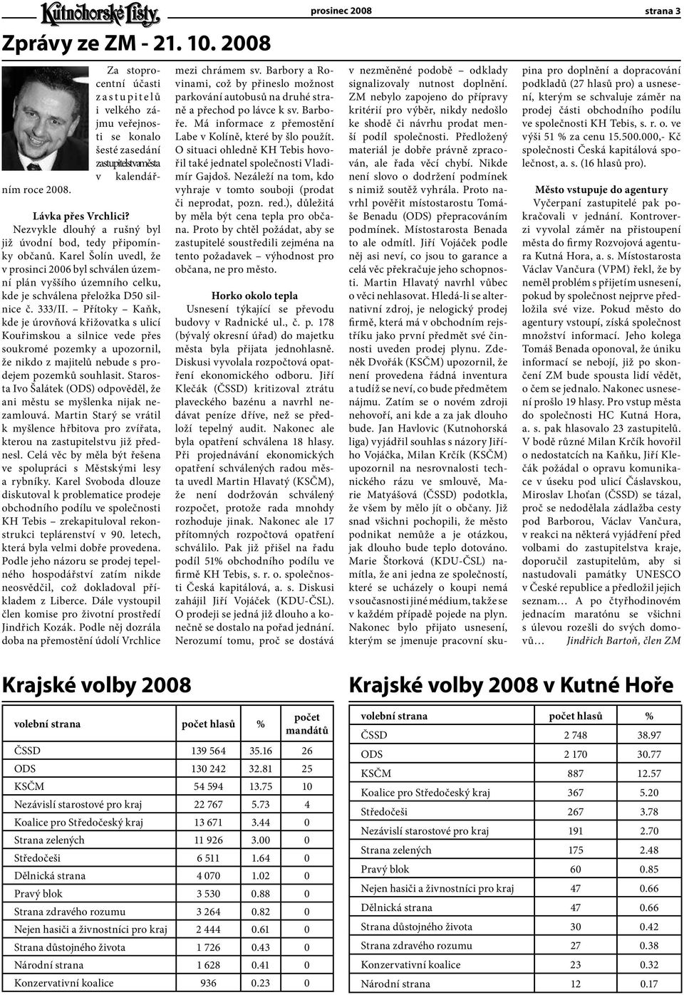 Karel Šolín uvedl, že v prosinci 2006 byl schválen územní plán vyššího územního celku, kde je schválena přeložka D50 silnice č. 333/II.