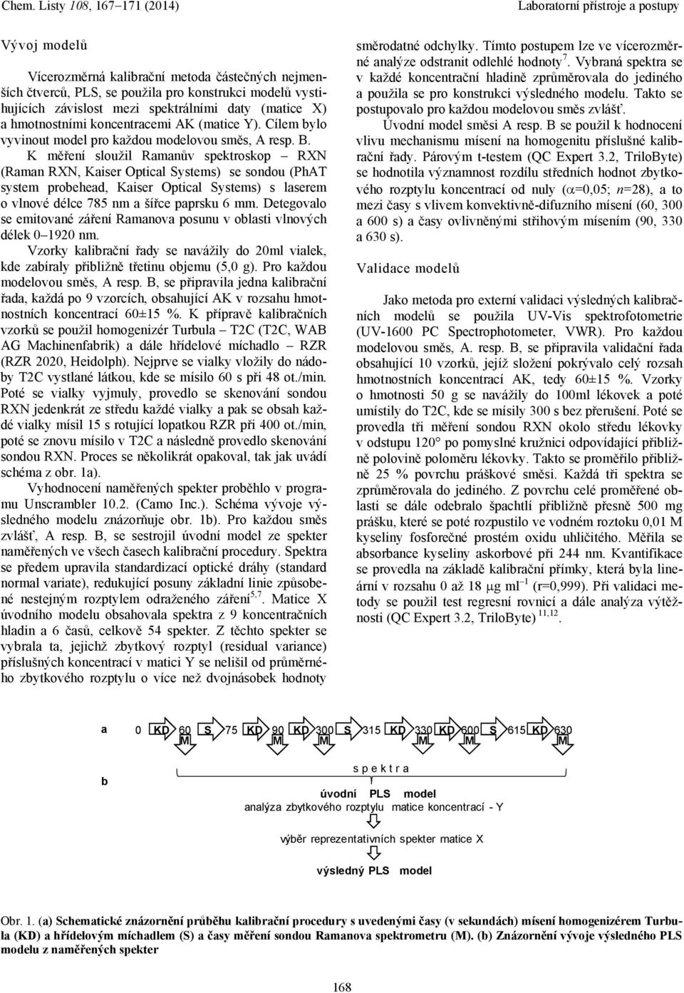 K měření sloužil Ramanův spektroskop RXN (Raman RXN, Kaiser Optical Systems) se sondou (PhAT system proehead, Kaiser Optical Systems) s laserem o vlnové délce 785 nm a šířce paprsku 6 mm.