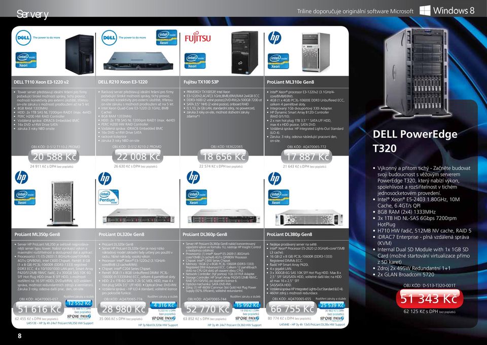 8GB RAM 1333MHz HDD: 2x 1TB SAS NL 7200rpm RAID1 (max. 4xHD) PERC H200 HW RAID Controller Vzdálená správa: idrac6 Embedded BMC 16x DVD +/-RW Drive SATA záruka 3 roky NBD onsite OBJ.KÓD: D-S12.T110-2.